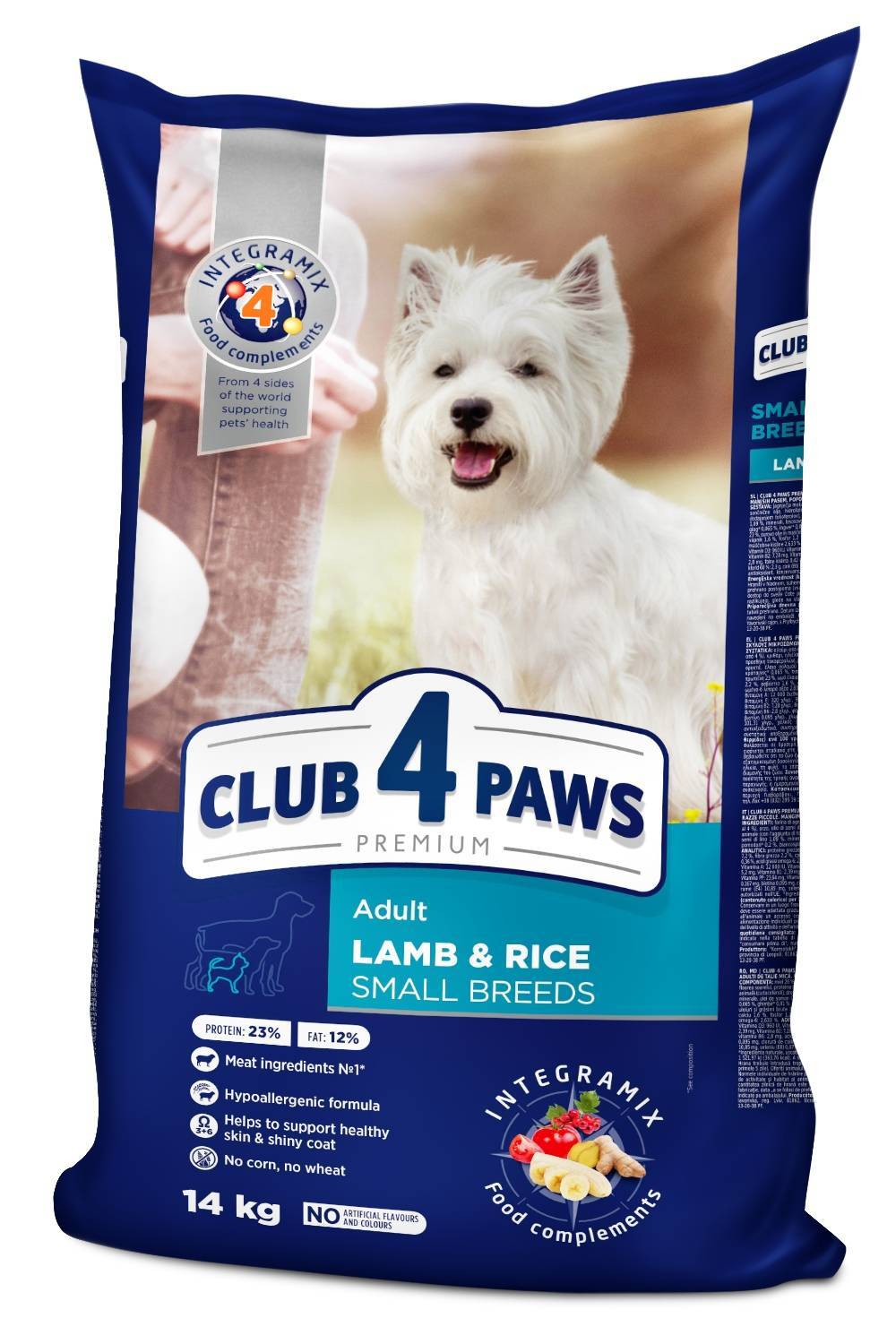 CLUB 4 PAWS Premium complete dry food for adult small breed dogs lamb and rice 14 kg 14 kg Dogs Dry dog food Tytu sklepu zmienisz w dziale MODERACJA SEO